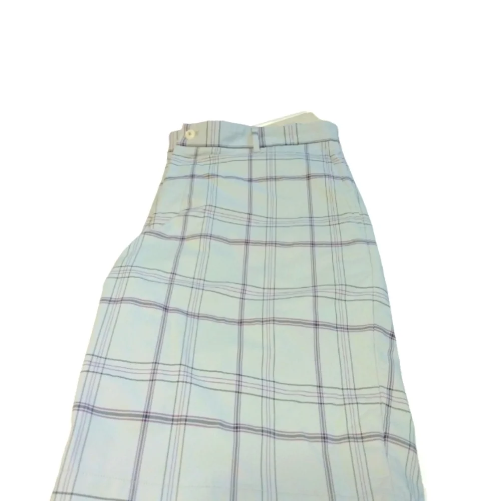 Men's Golf Shorts Slazenger Light Blue Plaid Breathable Athleisure Performance36 - Picture 1 of 6